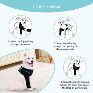 Comwish Recovery Sleeve for Dogs, Front Leg Protection After Surgery, Dog Leg Sleeve to Stop Licking, Bite and Keep Dry, Machine Washable Waterproof Abrasion Resistant Dog Recovery Sleeve (L)