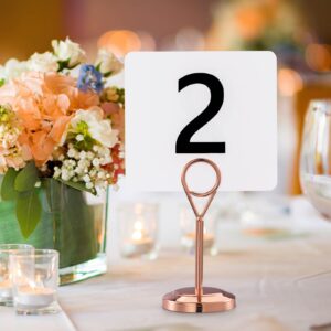 50Pcs Table Numbers 1-50, 3.7x4 Inch Plastic Table Numbers, Double Sided Table Number Cards - for Wedding Reception Restaurant Table Numbers Place Cards