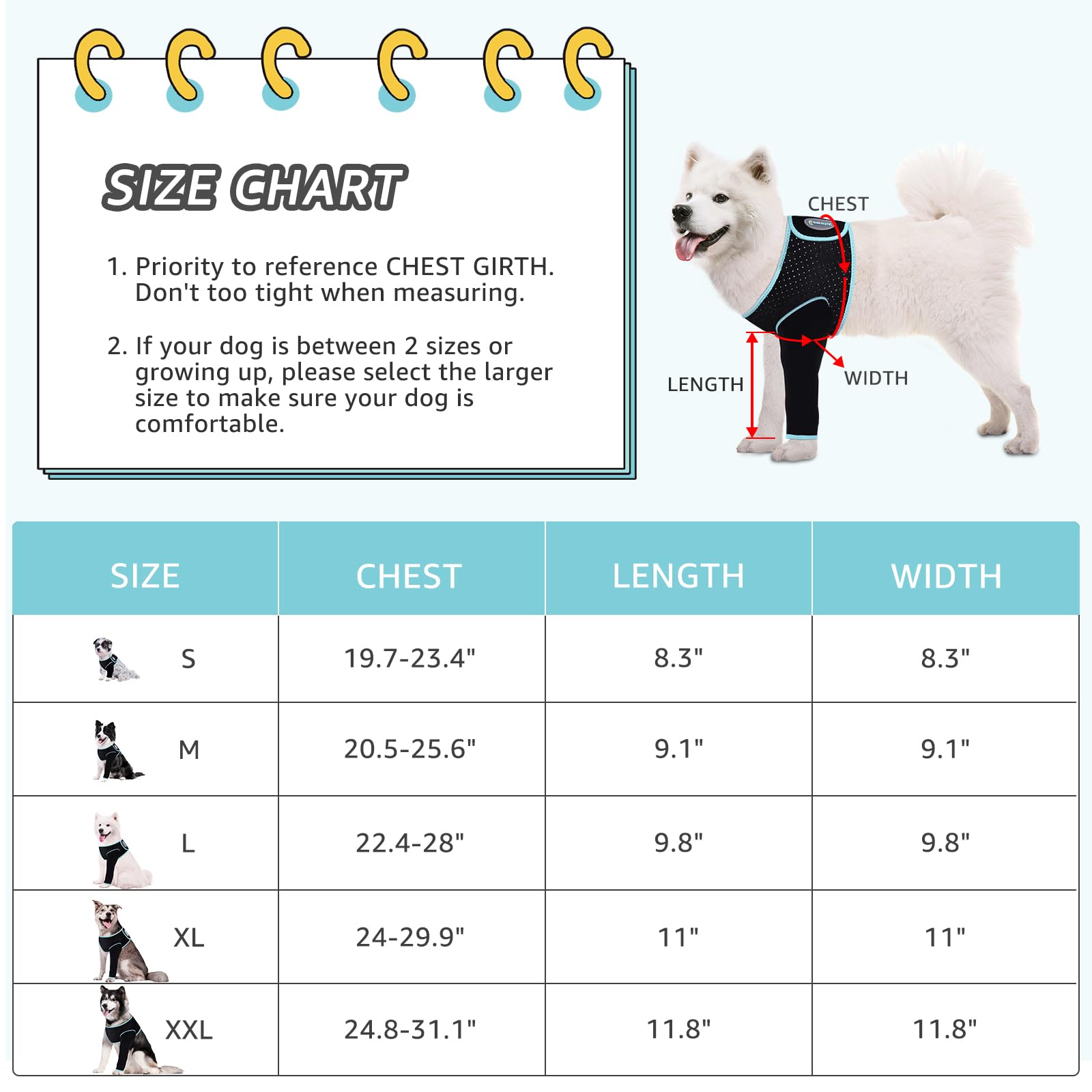 Comwish Recovery Sleeve for Dogs, Front Leg Protection After Surgery, Dog Leg Sleeve to Stop Licking, Bite and Keep Dry, Machine Washable Waterproof Abrasion Resistant Dog Recovery Sleeve (L)