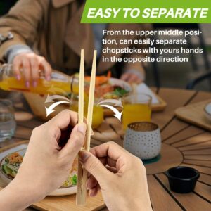 MAQIHAN 40 Pairs Wooden Chopsticks Disposable - Bamboo Chopsticks Chinese Food Japanese Sushi Korea Ramen Asian Cooking Hibachi Party Paper Packaging Individually Packaged Restaurant Business