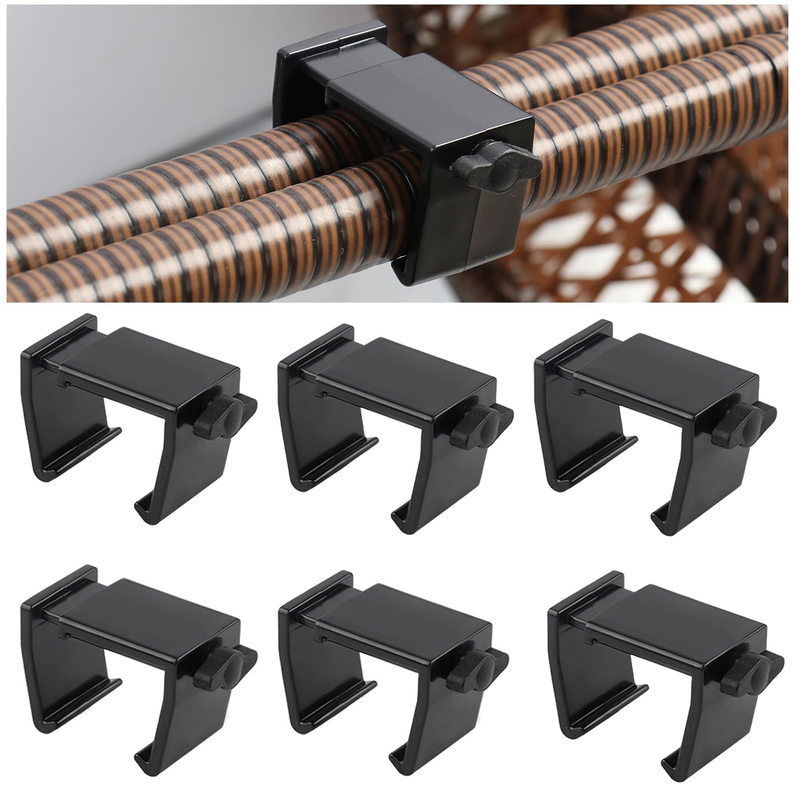 Adjustable Outdoor Furniture Clips Patio Sofa Clips,Sectional Sofa Furniture Chair Clips,Rattan Furniture Clamps Wicker Chair Fasteners, Connect The Sectional or Module Outdoor Couch Patio Furniture