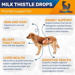 Milk Thistle for Dogs and Cats ◆ Dog Milk Thistle ◆ Milk Thistle for Cats ◆ Milk Thistle Supplement for Dogs and Cats ◆ Kidney Support for Dogs and Cats ◆ 2 Oz