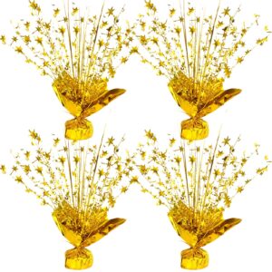 alissar glitter gold star centerpieces-table decorations for home decor birthday wedding anniversary decor (gold) (4, gold)