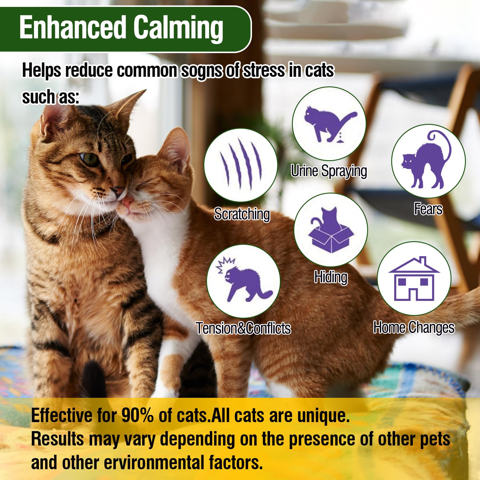 PawsGear Cat Calming Pheromone Diffuser and Spray,Relieve Anxiety Stress Reduce Fighting and Scratching,Fits All Cats