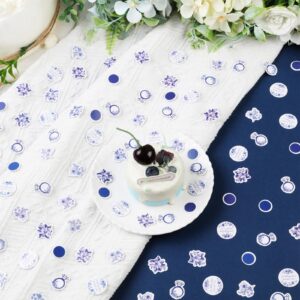 Balterever 200pcs Something Blue Before I Do Confetti Something Blue Before I Do Bridal Shower Decorations Something Blue Bridal Shower Table Scatters for Women Bachelorette Engagement Wedding Party