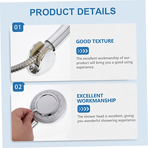 Veemoon 1 Set Shower Head Black Suit Handheld Sprayer Bath Kits Waterfall Tub Shower Faucet Showerhead Kitchen Showering Spray Head Faucet Sprayer Bathing Metal Three Piece Suit Pressurize