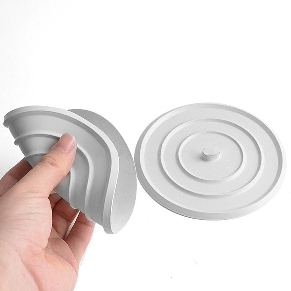 White Silicone Bathtub Stopper, 11cm Silicone Drain Plug Hair Stopper, Flat Suction Cover for Shower,Bathrooms,Bathtubs,Sinks Bathroom Accessories Bathroom Sink and Bathtub Accessories