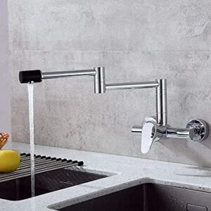 RTXUGMM Taps,Faucets,Kitchen Inwall Faucet Cold Heat Wash Basin Sink Taps Rotate Basin Balcony WaterTap Valve Rotate Fold Pull Faucet Hotel Bathtub Faucet