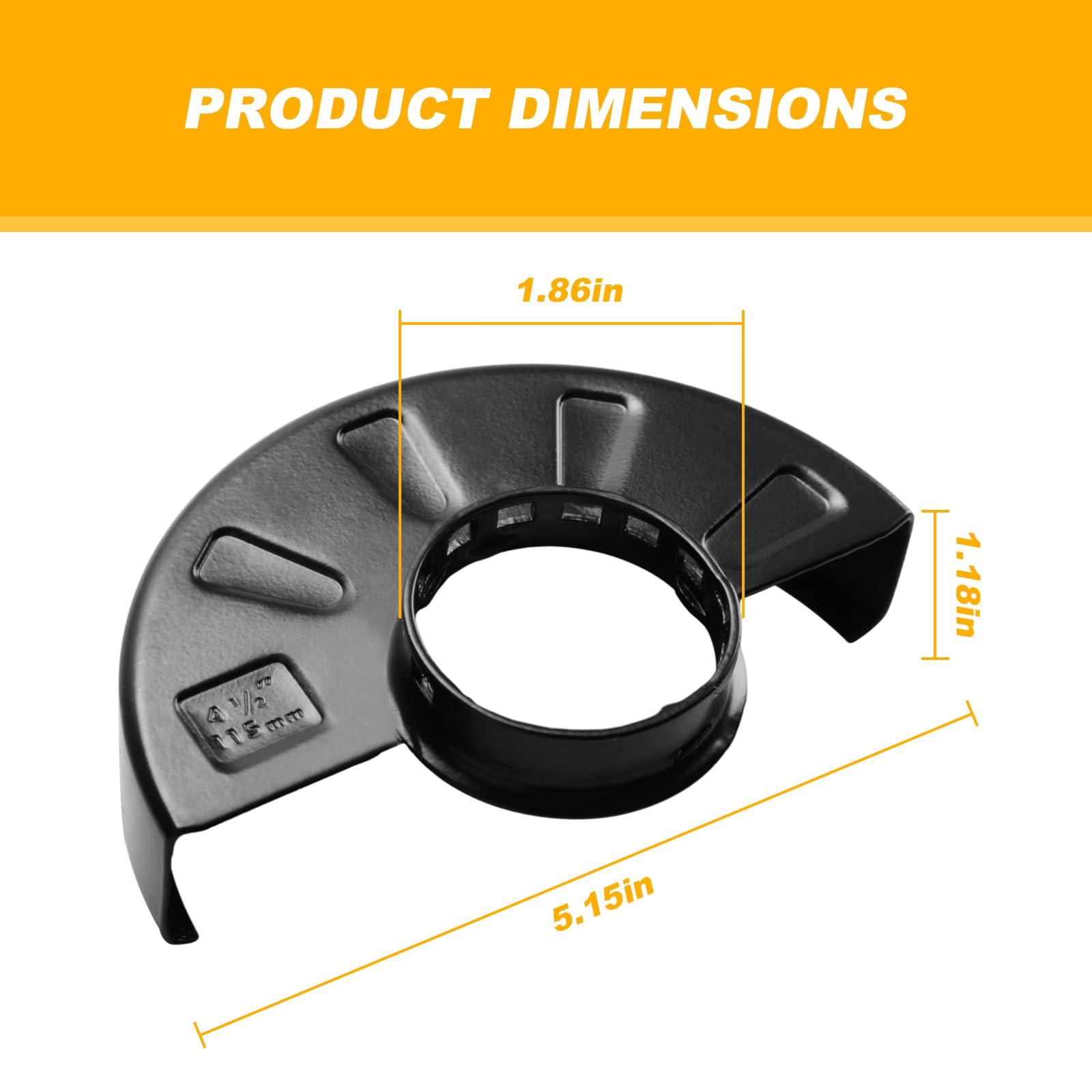 N441218 Angle Grinder Guard T27 4-1/2" for dewalt grinder parts Compatible with DCG414B DCG414B DCG414T1 DCG414T1 DCG414T2 DCG414T2 DCG414T2-AR DCG414T2-B2 DCG414T2-B3 DCG414T2-B3 DCG414T2-BR (1PCS)