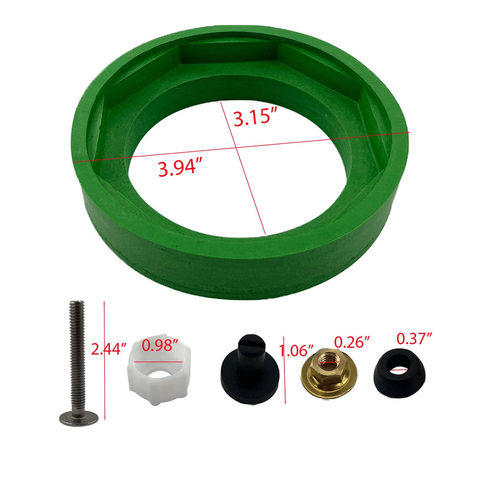 HJSIUTV Toilet Tank to Bowl Coupling Kit Compatible for American Standard Champion 4 Toilet Parts AS738756-0070A 3" Toilet Tank Gasket for Most 3 Inch Flush Valve Opening Tanks