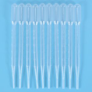 Srutueo 10pcs 3ML Disposable Plastic Eye Dropper Set Transfer Graduated Pipettes