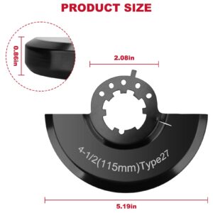 Angle Grinder Wheel Guard 43-54-0155 4-1/2"T27, Fits for Milwaukee Grinder Guard 6130-33 C27D Small Angle Grinder (1 Pcs)