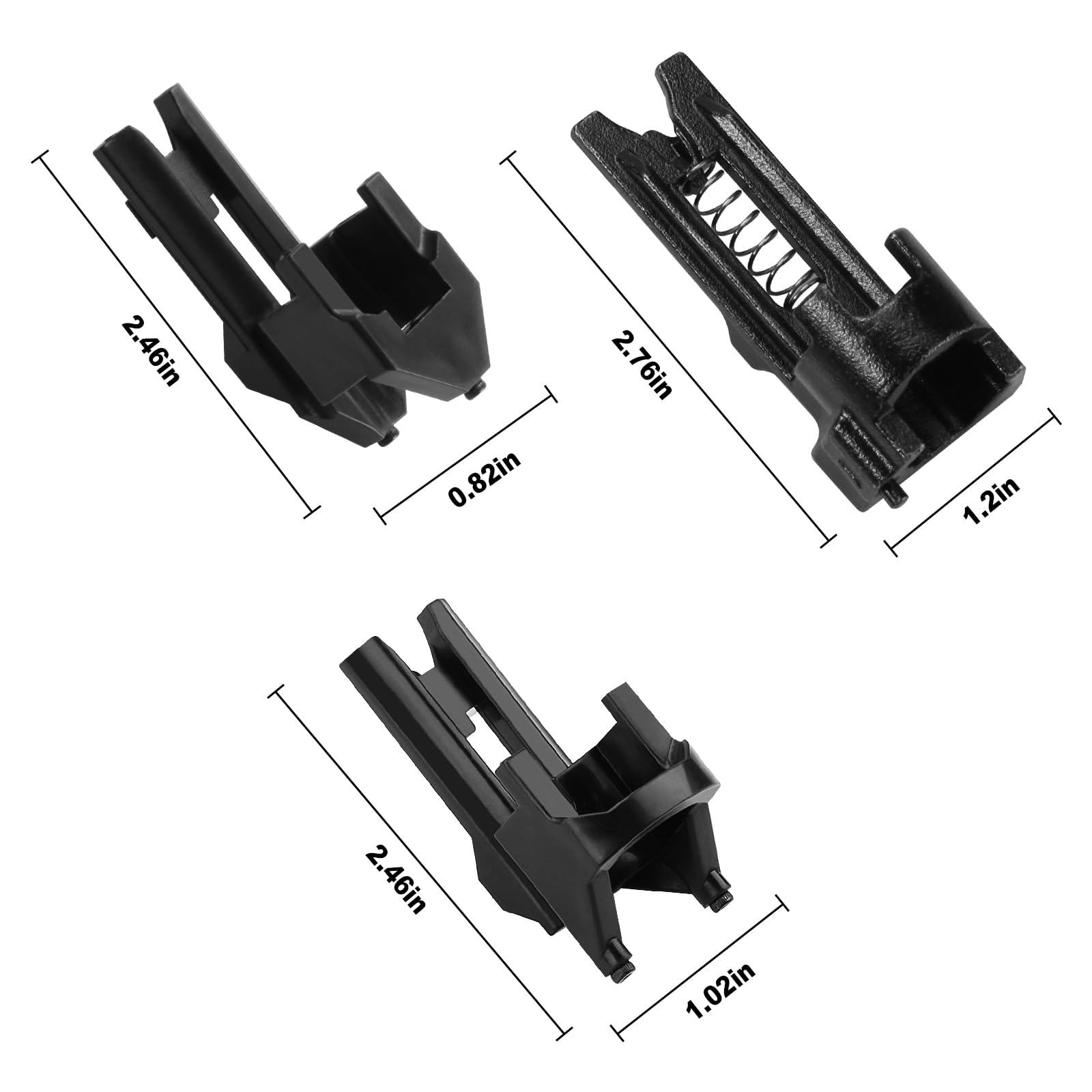 Niahm Vinyl Siding Adaptor Tip for Dewalt Roofing Nailer Cordless 20v DCN45RND1, DCN45RN, DCN45RNB Tip Replacement Vinyl Trim Adaptor and Vinyl Siding Adaptor，Siding Nailer Kit with Spring 3 Pack