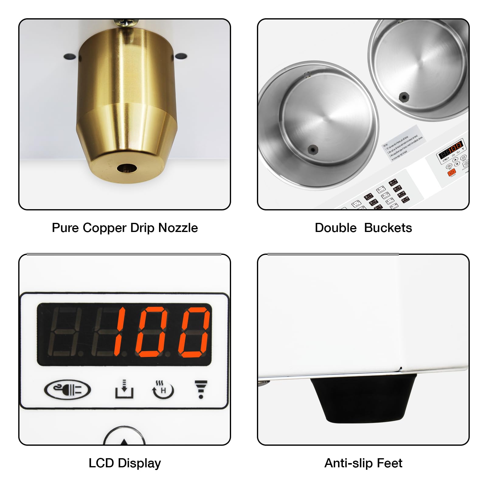 Automatic Fructose Dispenser,16L Commercial syrup dispenser,Fructose Quantitative Machine w/Double Fructose Outlets for Boba Milk Tea Bubble Tea,760W