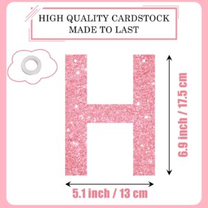 FALIZIFU Pink Happy Birthday Banner Birthday Sign Pink Happy Birthday Decorations for Men Women Birthday Party Supplies Wall Door Banner Flag