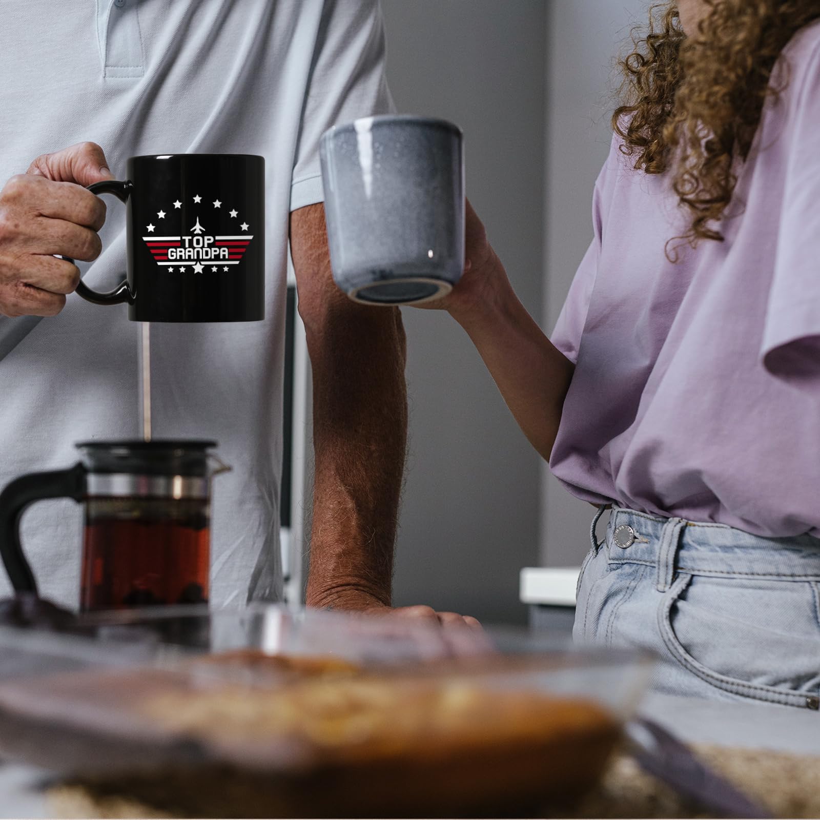 Cabtnca Grandpa Gifts, Top Grandpa Mug, Fathers Day Birthday Gifts for Grandpa, Grandpa Coffee Mug, Grandpa Gifts from Grandkids, Grandpa Christmas Gifts, 11Oz