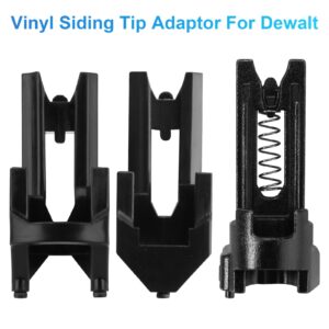 Niahm Vinyl Siding Adaptor Tip for Dewalt Roofing Nailer Cordless 20v DCN45RND1, DCN45RN, DCN45RNB Tip Replacement Vinyl Trim Adaptor and Vinyl Siding Adaptor，Siding Nailer Kit with Spring 3 Pack