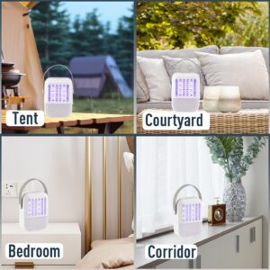 Vertmuro Solar Mosquito Killer, Lighting Mosquito Killer 2-in-1 Mosquito Killer, Cordless & Rechargeable Electric Mosquito Killer, Mosquito Killer with Suspension Ring, 2 Pack