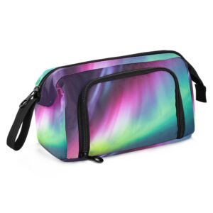 glaphy colorful northern lights aurora borealis pencil case large capacity pencil pouch bag pen carrying case zipper storage stationery bag for office college school