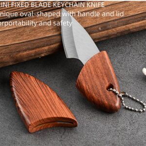 Wjwumha 2Pcs Knife Fixed Blade Knife with Sheath Portable Outdoor Small Knife Use for Box Cutter, Vegetables, Fruits