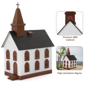 HO Scale Painted Assembled Model Church 1:87 Building for Model Railway Layout Diorama JZ8706