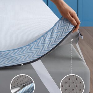 BedStory Firm Mattress Topper Queen - 3 Inch Firm Memory Foam Mattress Topper - High Density Bed Toppers for Back Pain