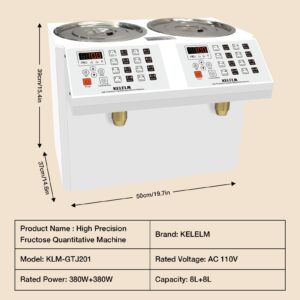 Automatic Fructose Dispenser,16L Commercial syrup dispenser,Fructose Quantitative Machine w/Double Fructose Outlets for Boba Milk Tea Bubble Tea,760W