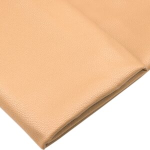 hguan soft pu lichee pattern faux leather fabric 36 "x 53"(91cm x 135cm), used for furniture renovation, leather sofas, leather goods, and handmade diy crafts projects (apricot color)