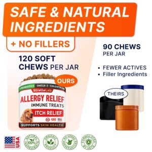 Advanced Allergy + Allergy Relief + Probiotics Dogs Bundle - Itchy Skin Treatment - Omega3&Pumpkin - Dog Itch Relief + Anti Itch Support Supplement, Dogs Itching& Licking Treats - 240Ct - Made in USA