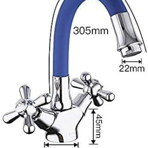 TECKI Kitchen Taps Kitchen Tap Kitchen Faucet Double Handle Lavatory Faucet Bath Faucet Mixer Tap Sink Lavatory Faucet Lavatory Faucet