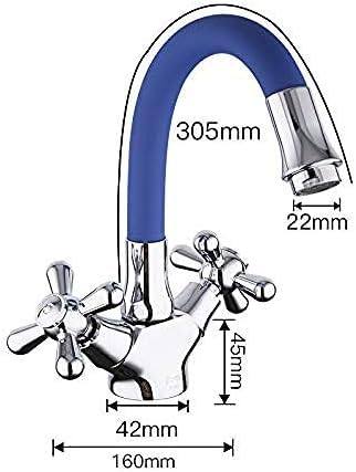 TECKI Kitchen Taps Kitchen Tap Kitchen Faucet Double Handle Lavatory Faucet Bath Faucet Mixer Tap Sink Lavatory Faucet Lavatory Faucet