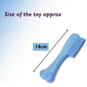 Mintique 1x Pet Chew Toy Soft-Rubber Resistant Playing Chewing Rubber Chew Toy for Cat and Dog Comb Shaped (14cm)