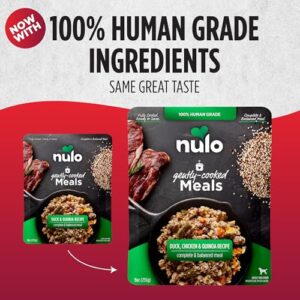 Nulo Gently-Cooked Meals Complete and Balanced Adult Wet Dog Food, Duck & Quinoa, 9 Ounce, 8 Count