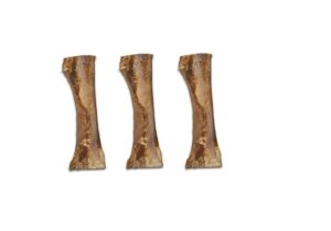 mpp all natural buffalo meaty femur dog bone 7 to 9 inch packs healthy dental chews (3 bones)