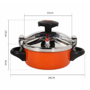 Stainless Steel Mini Pressure Cooker, 2L Double Bottom Pressure Cooker for Gas Stoves Induction Stoves, Intelligent