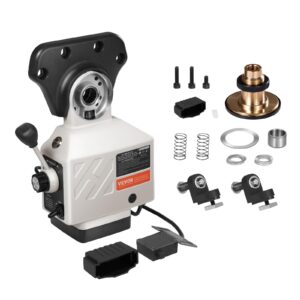 vevor x-axis power feed for milling machine, 450 in-lb torque, 0-200rpm adjustable rotate speed 120v power table feed mill feeder, for bridgeport some knee type mills with a 5/8" end shaft diameter