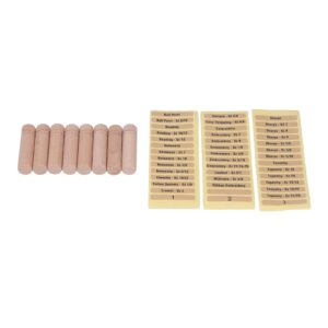 8pcs Wooden Needle Case Anti Lost Polishing Portable Sewing Needle Holder with 3 Stickers for Household