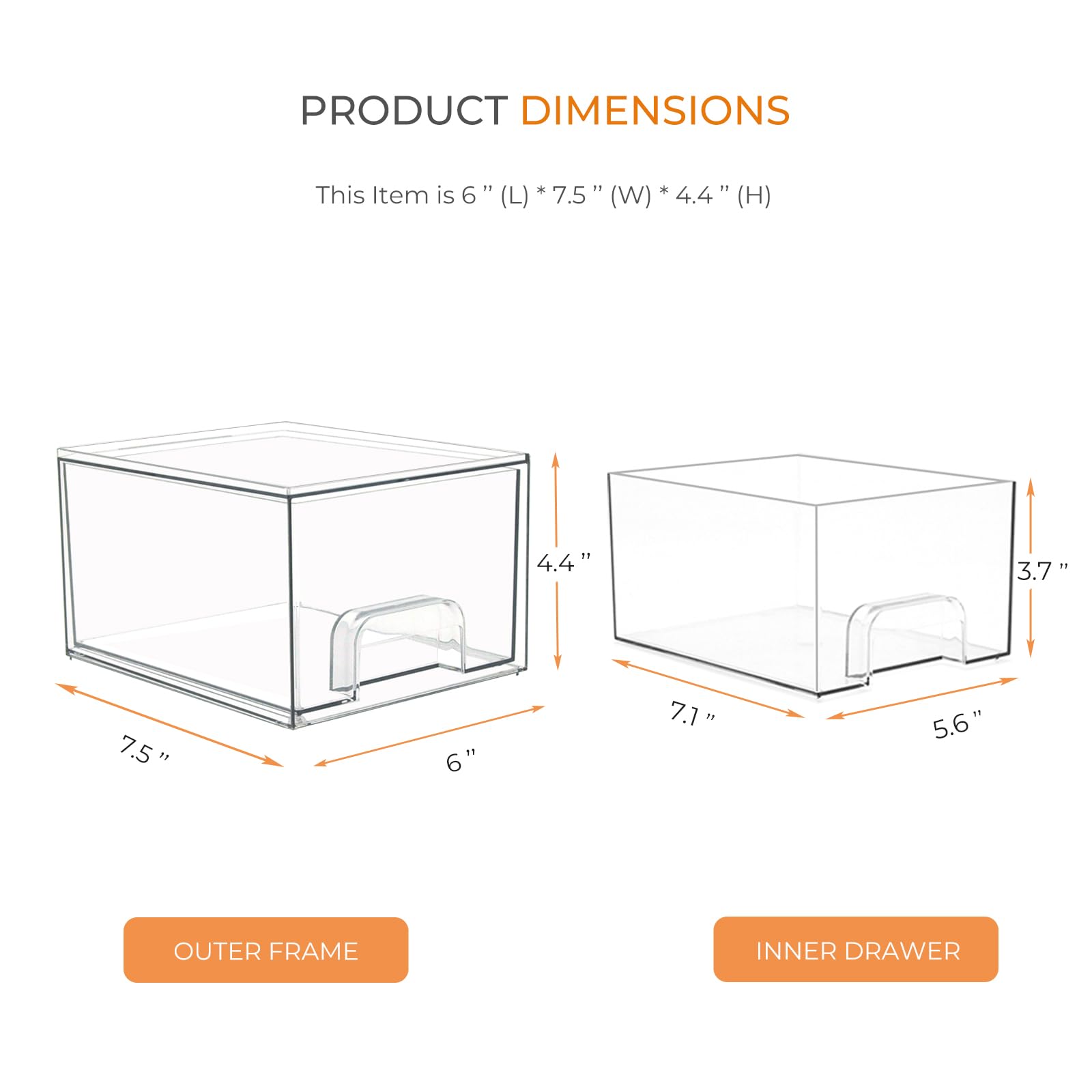 Laundry Room Organization Storage Drawer with Labels, Dryer Sheet Holder, Laundry Pod Containers, Laundry Detergent Dispenser, Clear Stackable Drawers for Laundry Room Organizing Decor (2 pack)