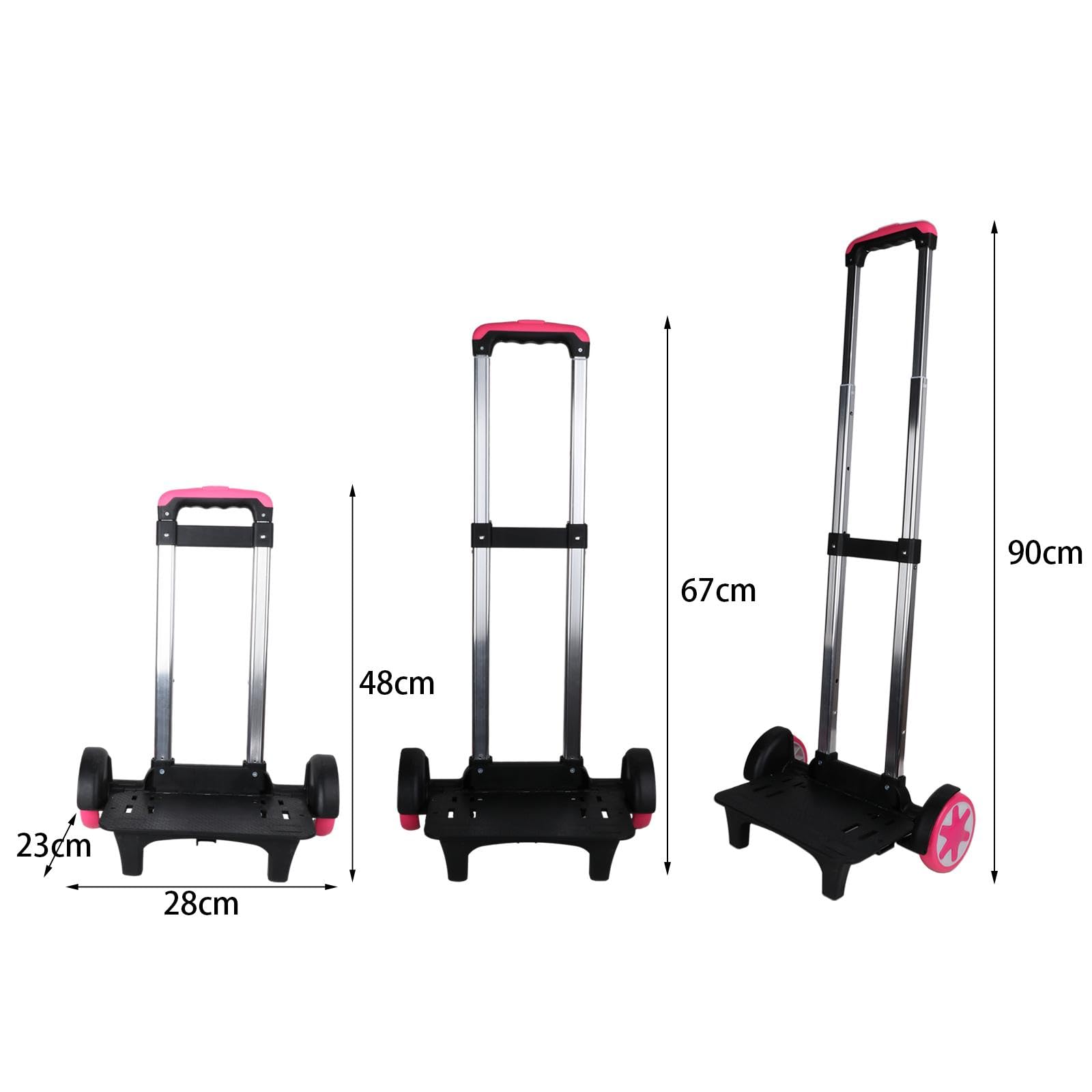 Generic Backpack Trolley Luggage Cart with Wheels Portable Compact Black Backpack Hand Truck,Trolley Cart Wheeled Cart for Backpack, Women, as described