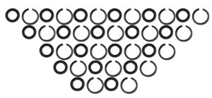 3/8" impact retaining ring clip square drive socket retainer ring with o-ring fits for milwaukee type impact wrenches（20sets）