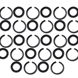 3/8" Impact Retaining Ring Clip Square Drive Socket Retainer Ring with O-Ring Fits for Milwaukee Type Impact Wrenches（20Sets）