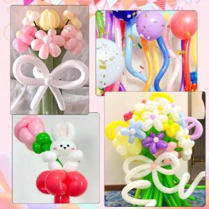 Pink 260 Balloons Pink Long Balloons for Tying Balloon Arch Latex Balloon 100 Pcs Macaron Pink Balloons Long Skinny Balloons Pink 260Q Balloons for Party Suppies Gender Reveal Wedding Decorations