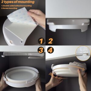 Paper Plate Dispenser (10 inches) Paper Plate Dispenser Under It can be Taken up and Down, Suitable for RV Travel and use Under Kitchen cabinets, Convenient for use