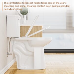 SUPERFLO 21 Inch High Toilet Elongated Extra Tall Toilets with Comfort Height Toilet Seat & 1.28 GPF Single Flush, Suitable For Seniors & Tall Person