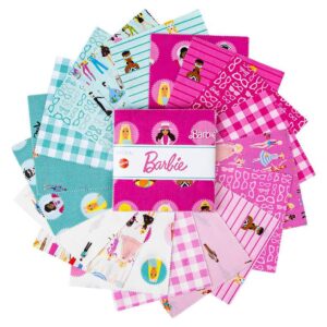 Riley Blake Collection of Barbie-Themed Merchandise, Including 5” Stackers, Rolies, Panels, and More… (Barbie World 5" Stacker)