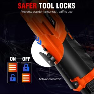 HSHa Cordless Electric Ratchet Wrench Set, 3/8" 12V Power Ratchet Driver w/Safe Lock Switch & LED Light, 7 Sockets, 2-Pack Lithium-Ion Batteries and 60-Min Fast Charge