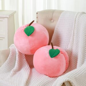 beeveer peach plush christmas decorative gift cute fruit plush pillow kawaii hugging plushies soft novelty toy cushion seat xmas decor for kids girl