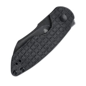 Kizer OCTOBER Mini Pocket Knife Black Micarta Handle, EDC Folding Knife Outdoor Knives 154CM Blade V2569C2