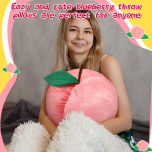 Beeveer Peach Plush Christmas Decorative Gift Cute Fruit Plush Pillow Kawaii Hugging Plushies Soft Novelty Toy Cushion Seat Xmas Decor for Kids Girl