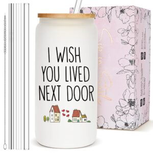 best friend birthday gifts, friendship gifts for women, cool gifts for female friends, long distance bestie bff funny unique gifts idea for senior older women woman over 50 60 70 - glass cup mug